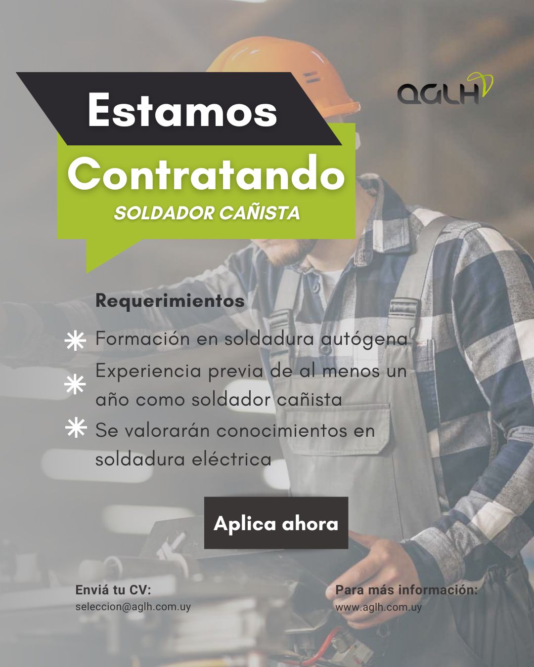 Oportunidad laboral – Soldador