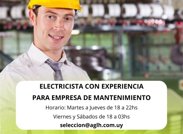 Oportunidad laboral – Electricista