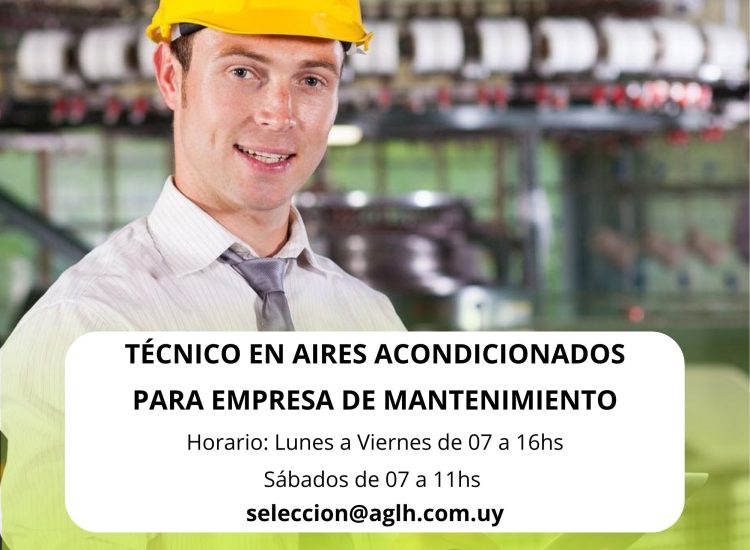 Oportunidad laboral – Técnico en Aires Acondicionados