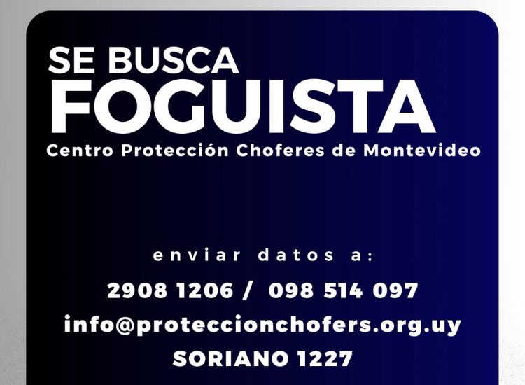 Oportunidad laboral – Foguista