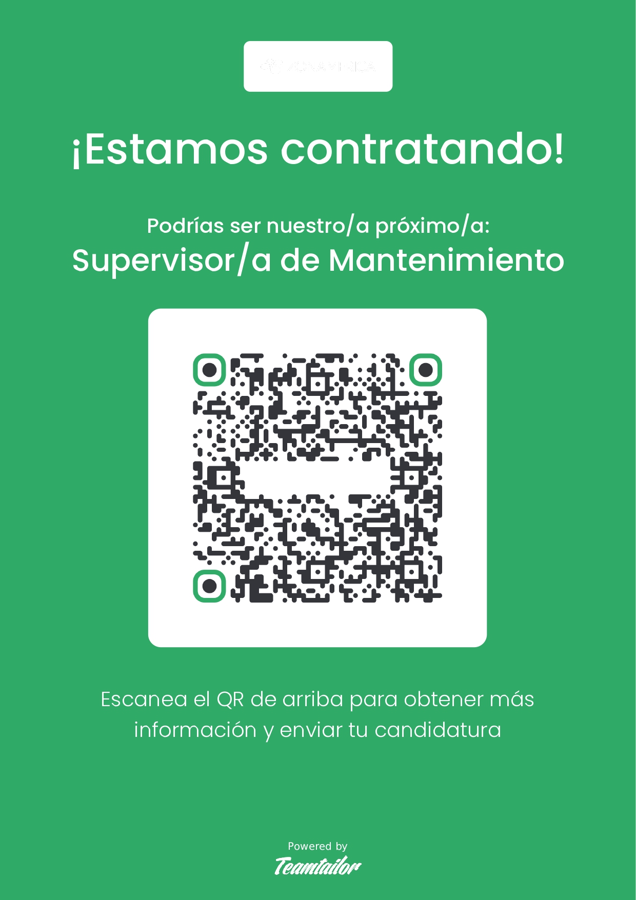 Oportunidad laboral – Supervisor/a de Mantenimiento