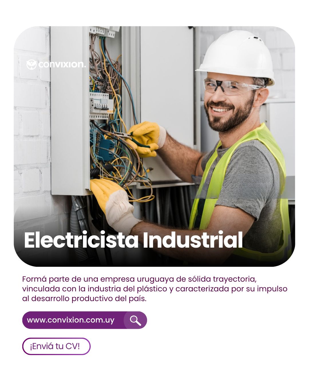 OPORTUNIDAD LABORAL – ELECTRICISTA INDUSTRIAL
