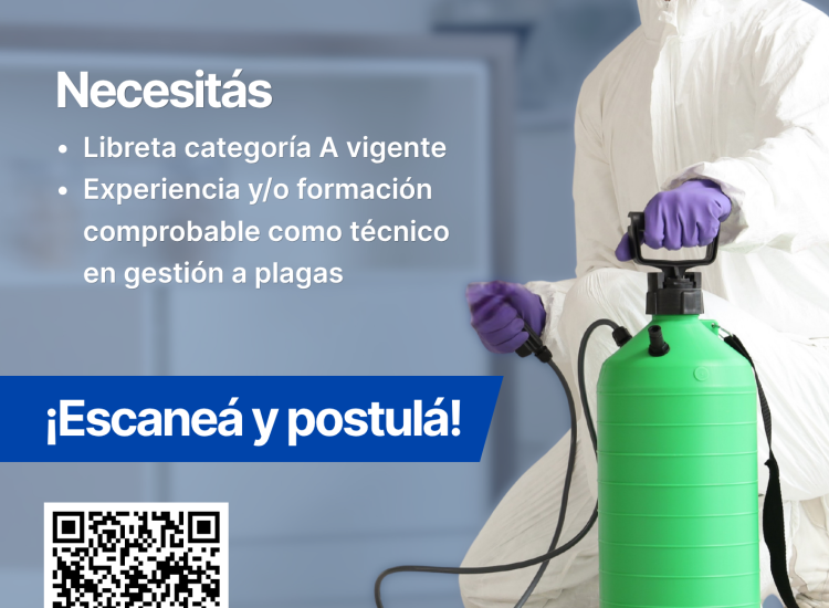 OPORTUNIDAD LABORAL – FUIMIGADOR/A