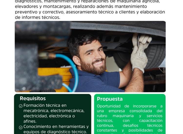 OPORTUNIDAD LABORAL – OFICIAL MECATRÓNICO