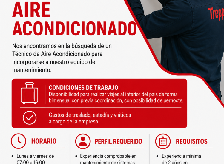 OPORTUNIDAD LABORAL – AIRE ACONDICIONADO