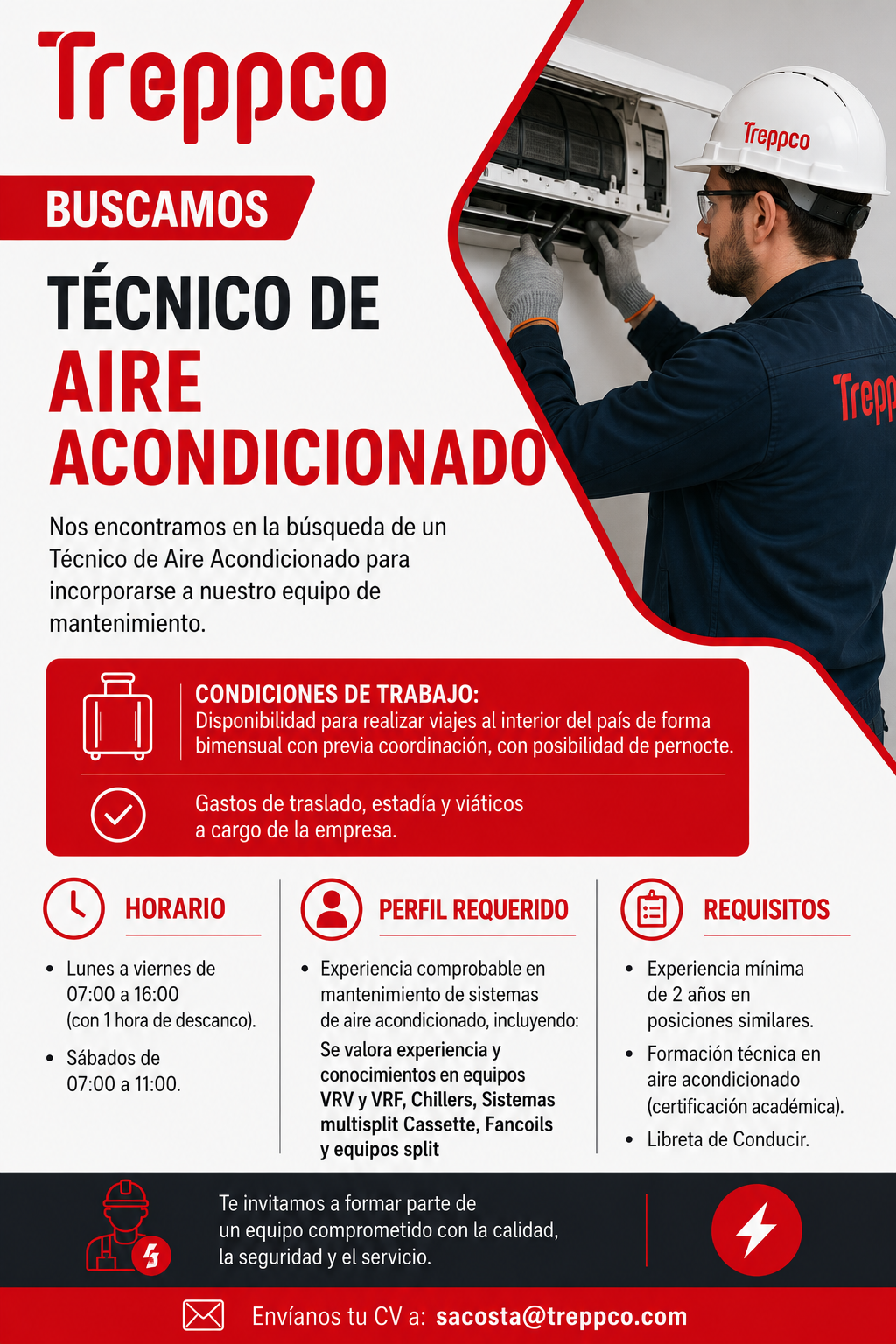 OPORTUNIDAD LABORAL – AIRE ACONDICIONADO