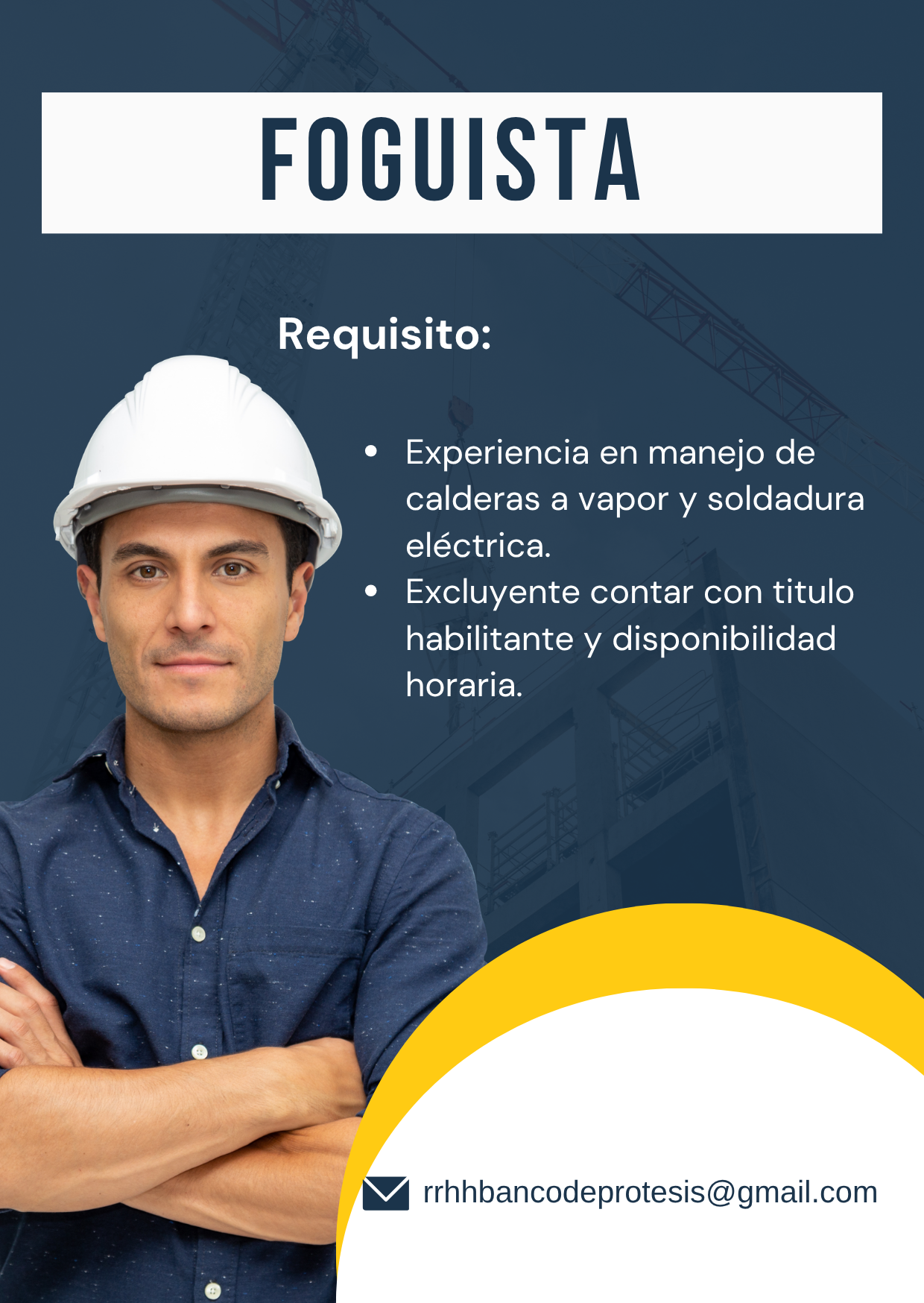 OPORTUNIDAD LABORAL – FOGUISTA